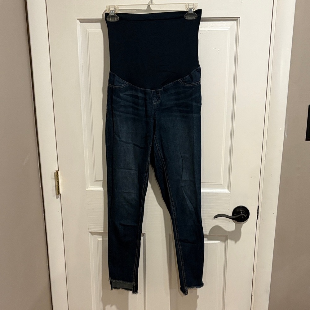 1822 Stylish Dark Blue Women's Maternity Jeggings